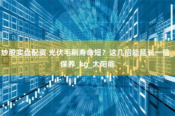炒股实盘配资 光伏毛刷寿命短？这几招能延长一倍_保养_kg_太阳能