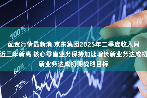 配资行情最新消 京东集团2025年二季度收入同比增速再创近三年新高 核心零售业务保持加速增长新业务达成初期战略目标
